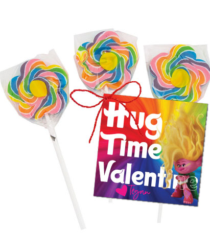 Trolls Valentines Tags