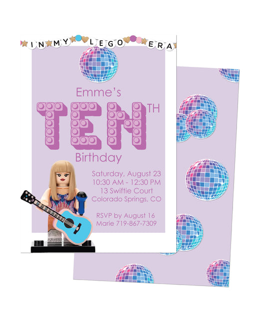🎤 Swiftie Birthday Invitation