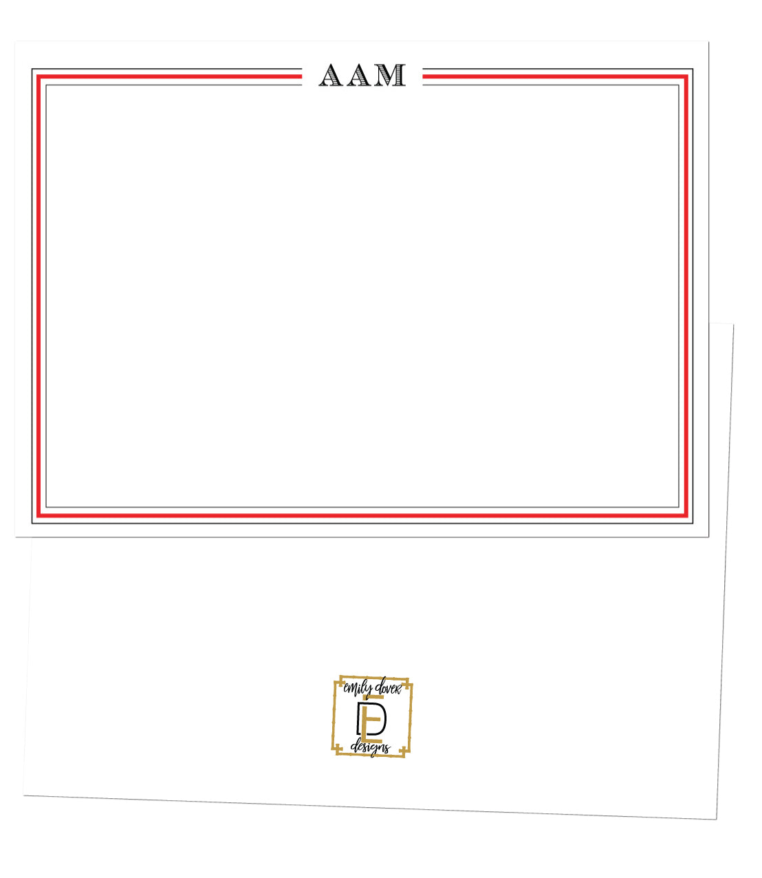 UGA Monogram Notecards