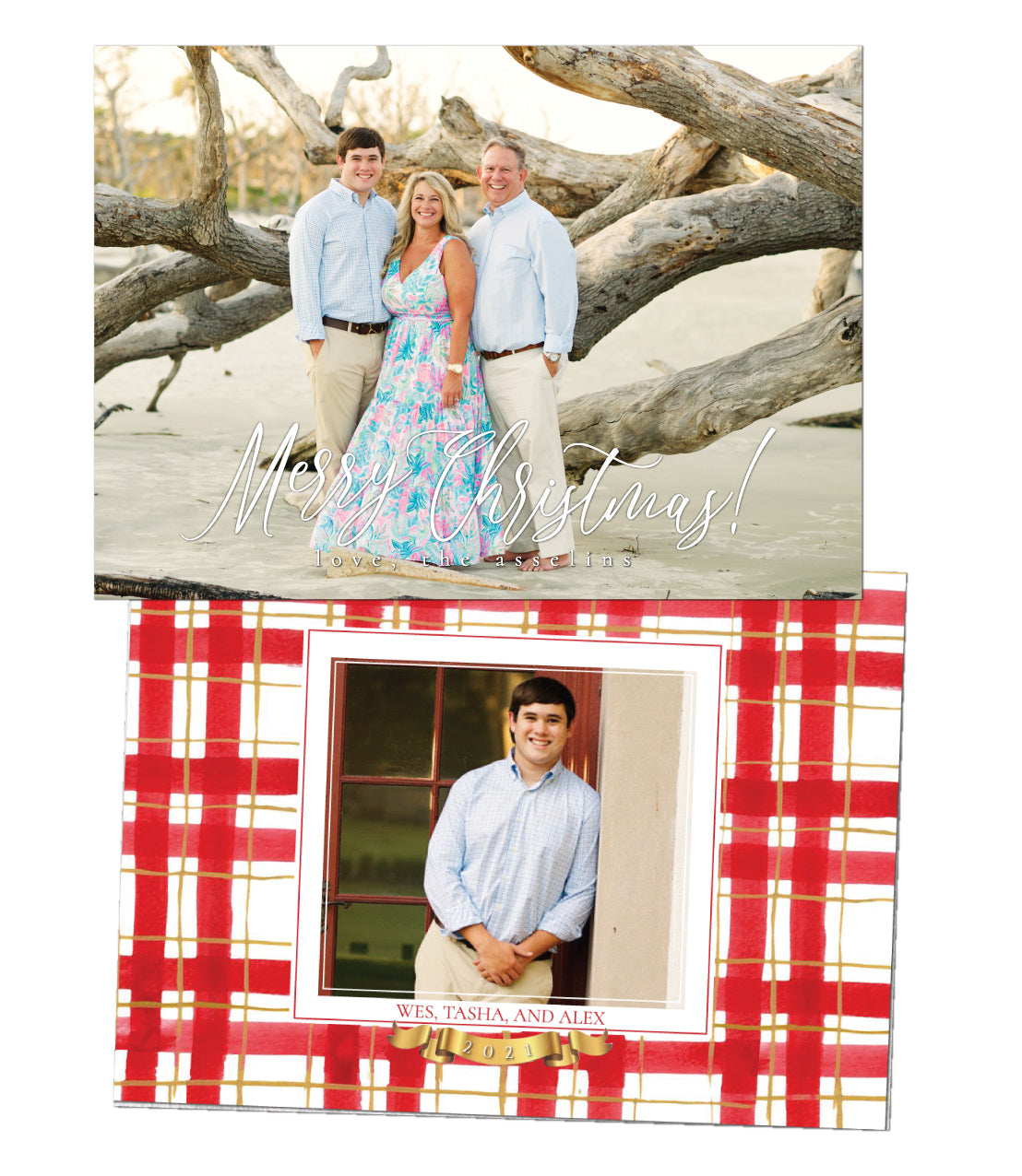 Plaid Christmas Card
