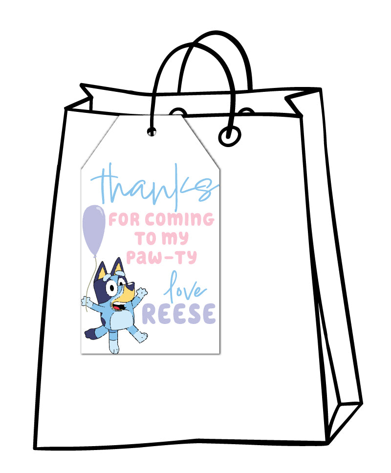 Bluey Favor Tags