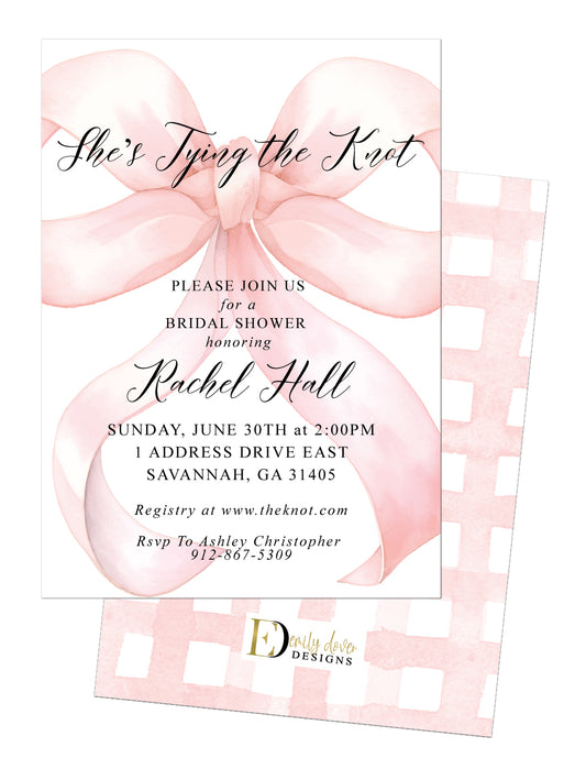 Tying the Knot Wedding Shower Invitation