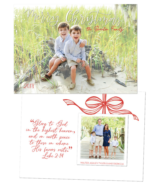 Bow Christmas Card