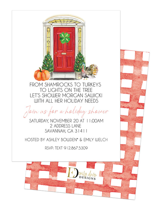 Holiday Wedding Shower Invitation