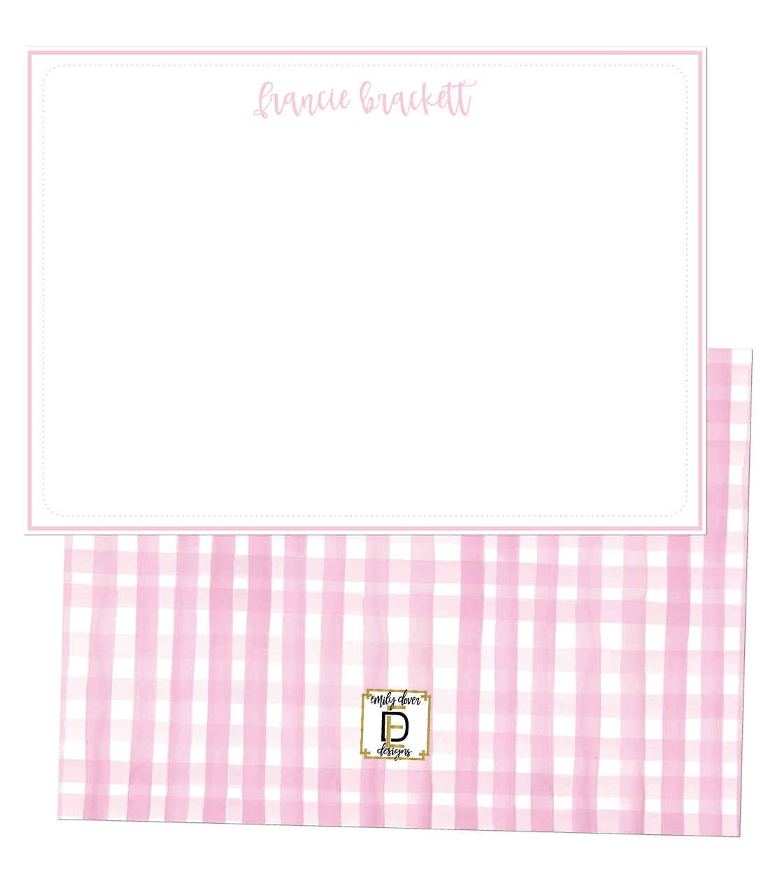 Gingham Notecards
