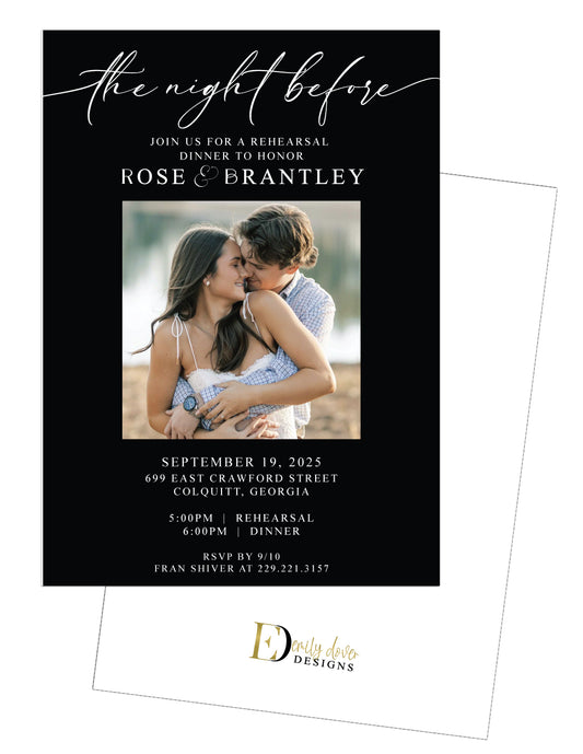 Photo Rehearsal Dinner Invitation