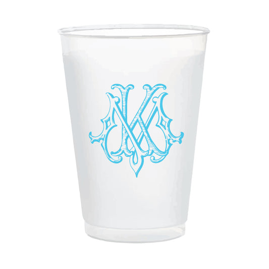 Custom Monogram 16oz frosted cups