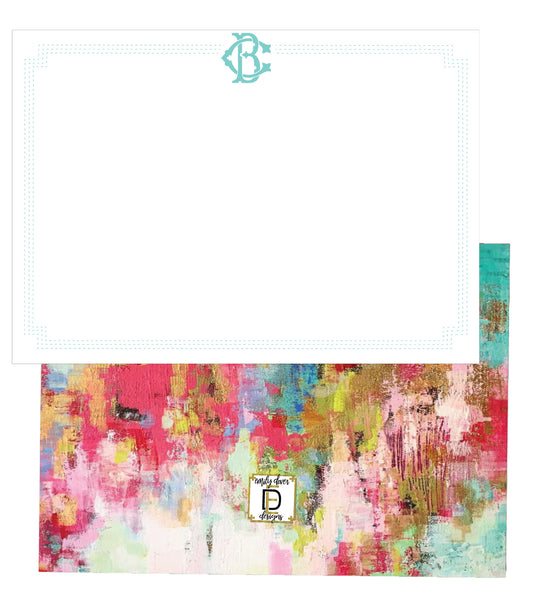 Monogram Abstract Notecards