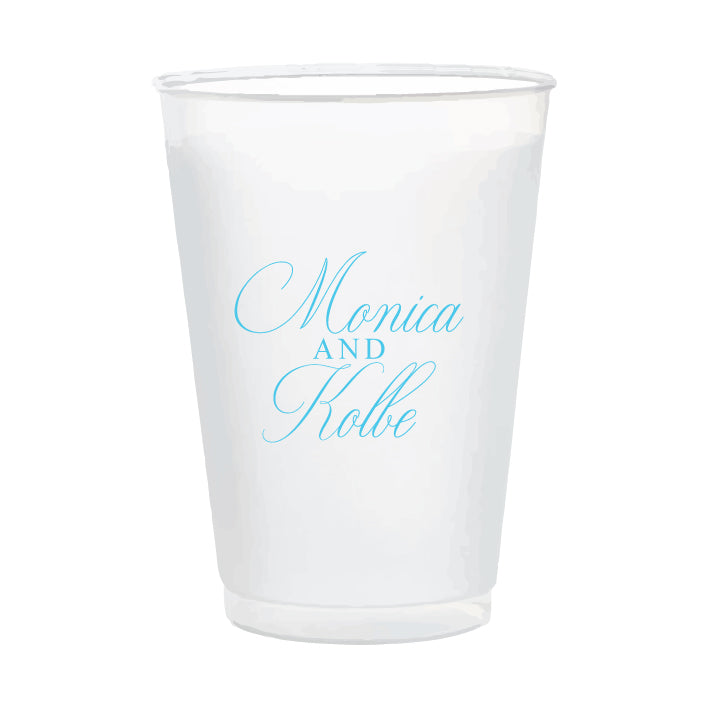 Custom Monogram 16oz frosted cups