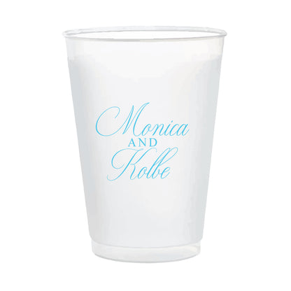 Custom Monogram 16oz frosted cups