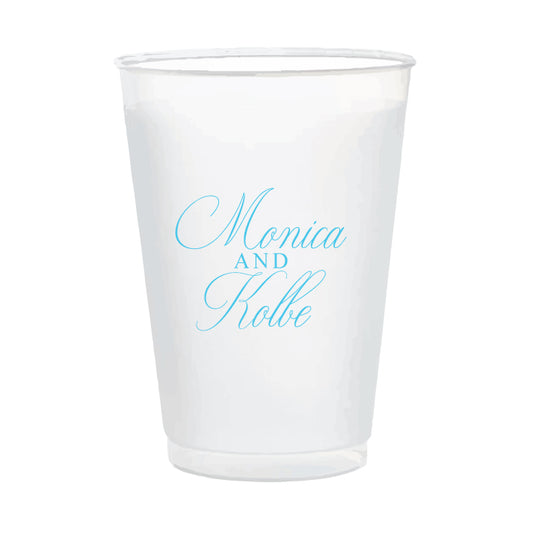 Custom Monogram 16oz frosted cups