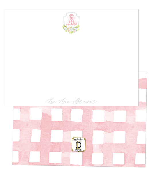 Monogram Crest Notecards