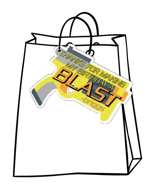Nerf Cutout Favor Tags