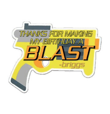 Nerf Cutout Favor Tags