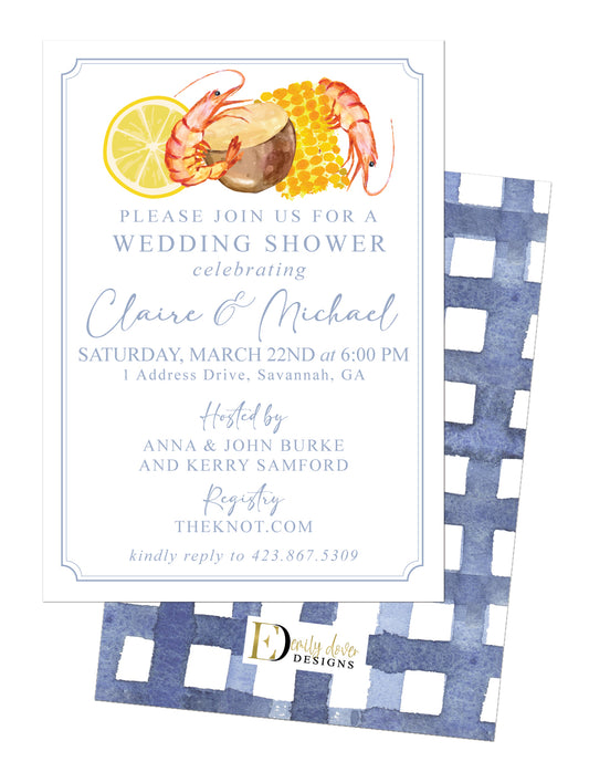 Lowcountry Boil Wedding Shower Invitation