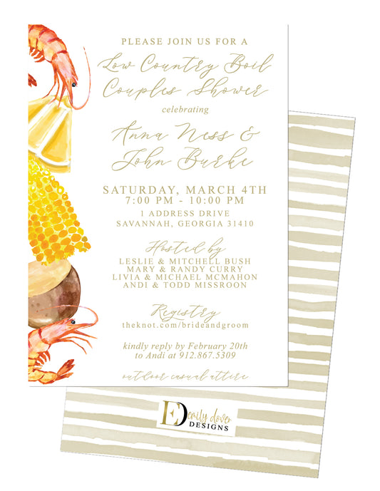 Lowcountry Boil Wedding Shower Invitation