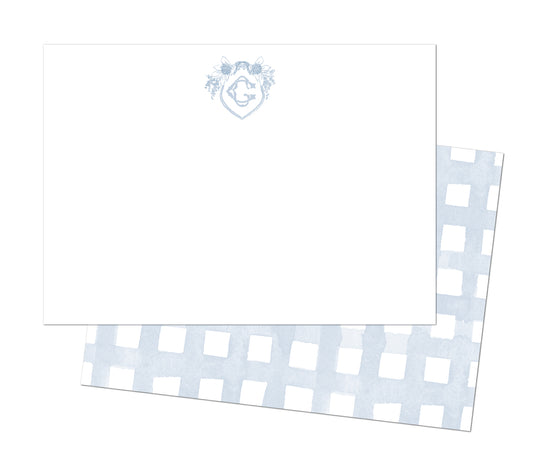Massey Monogram Crest Notecards