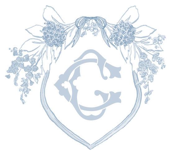 Massey Monogram Crest Notecards