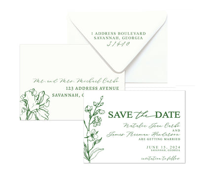 Botanical Save the Dates