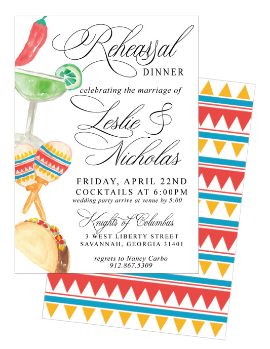 Fiesta Rehearsal Dinner Invitation