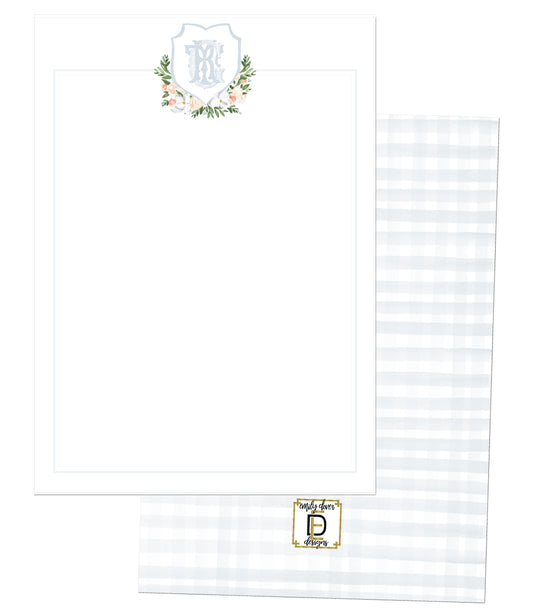 Monogram Crest Notecards