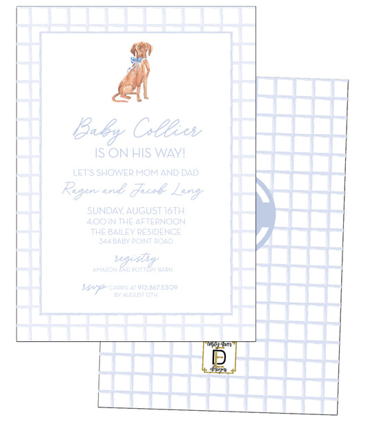 Pup Baby Shower Invitation