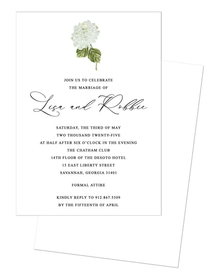 Hydrangea Wedding Invitation