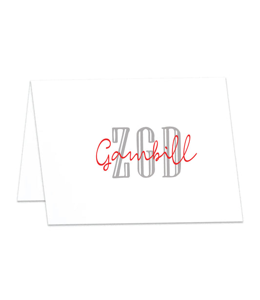 Monogram Folding Cards
