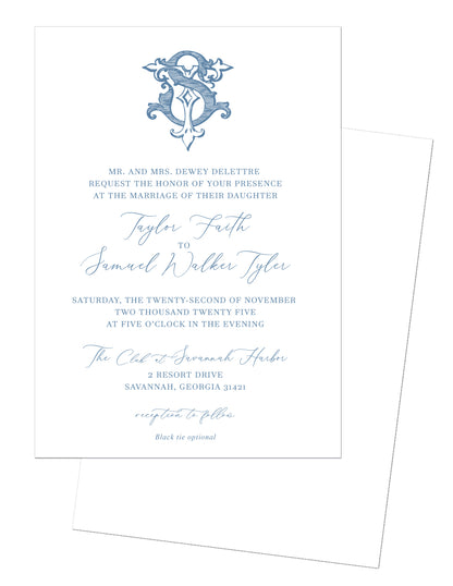 Monogram Wedding Invitation