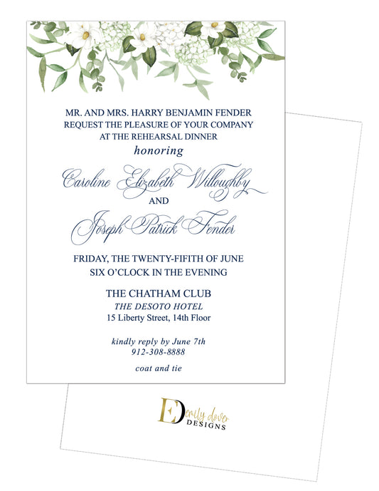 Floral Dinner Invitation