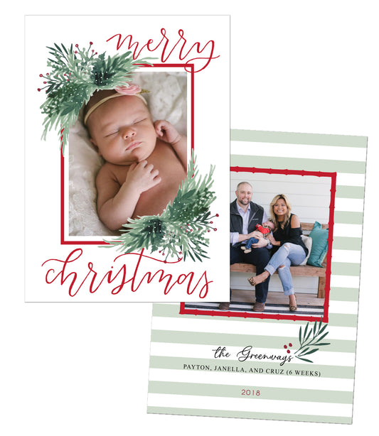 Evergreen Christmas Card