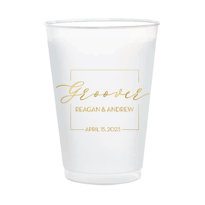 Custom monogram 16oz frosted cups