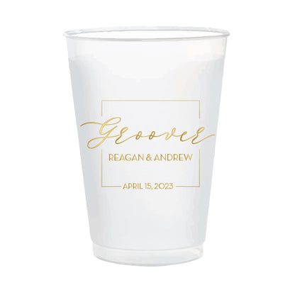 Custom monogram 16oz frosted cups