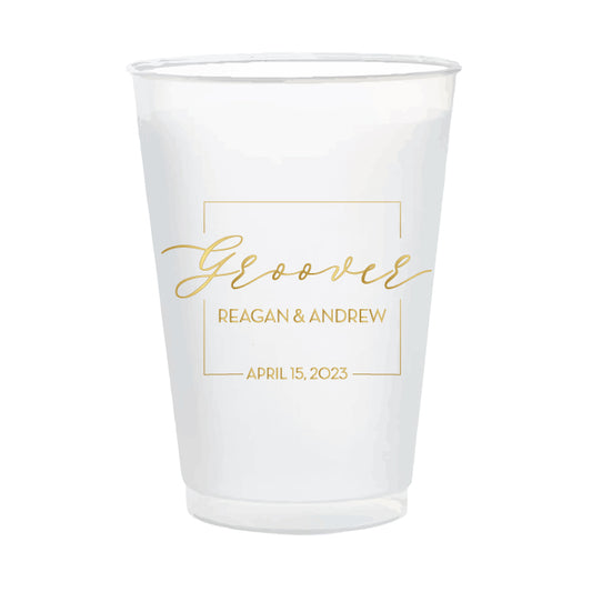 Custom monogram 16oz frosted cups