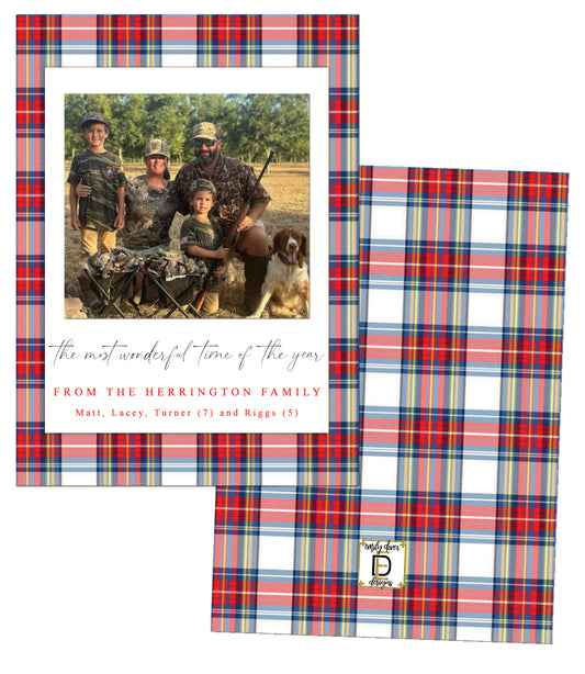 Plaid Christmas Card