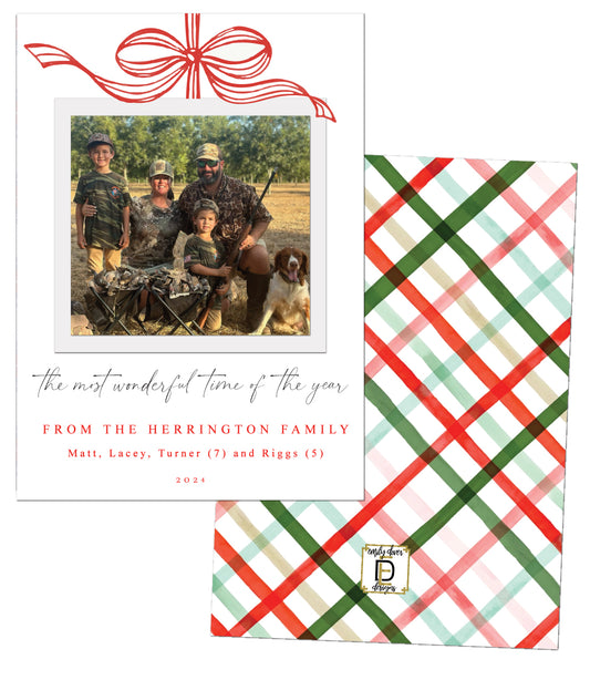 Bow Christmas Card