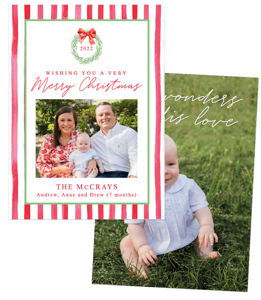 Candy Cane Christmas Card