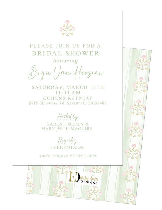 Botanical Wedding Shower Invitation