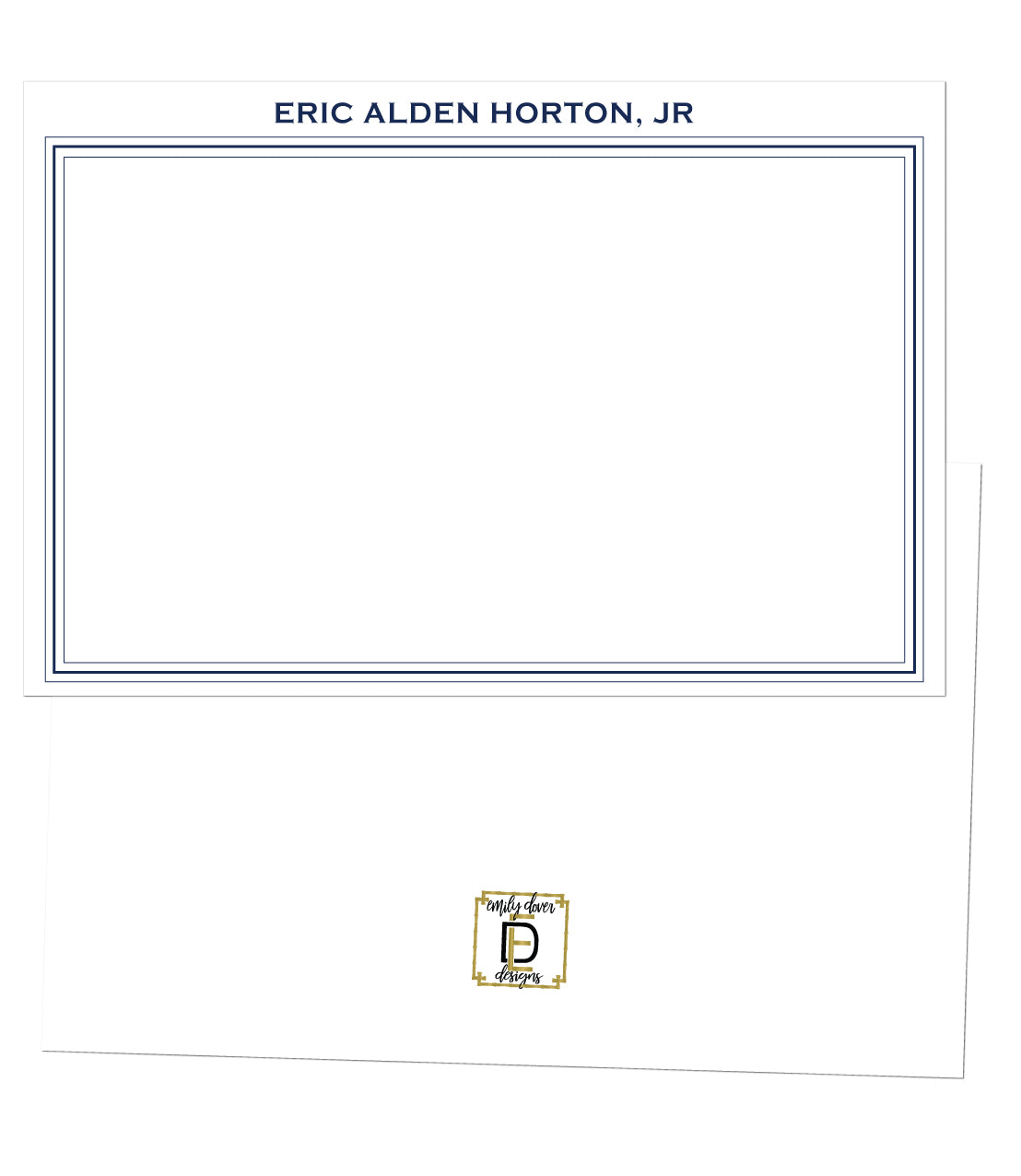 Navy Notecards