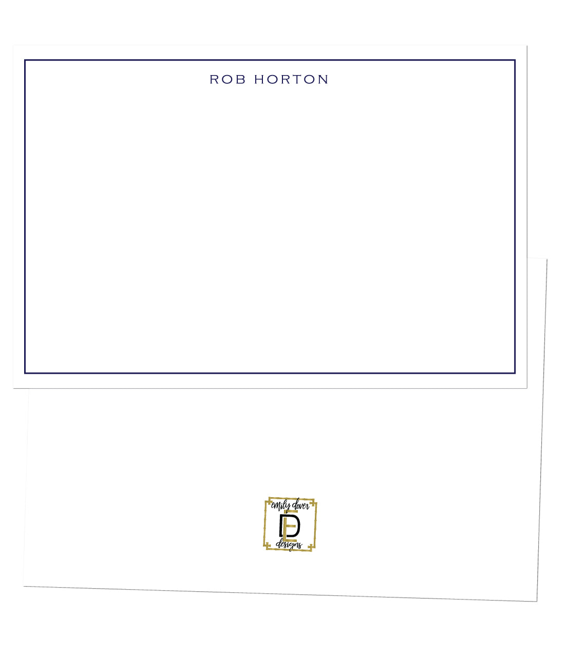 Navy Notecards