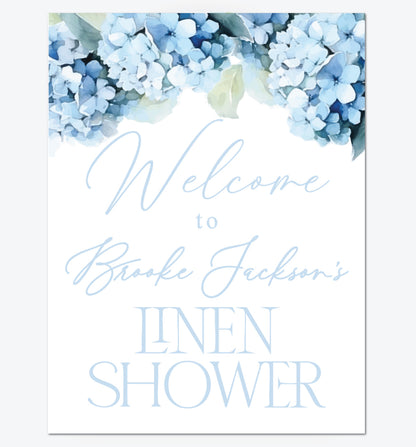 Blue Hydrangea Foam Board Sign