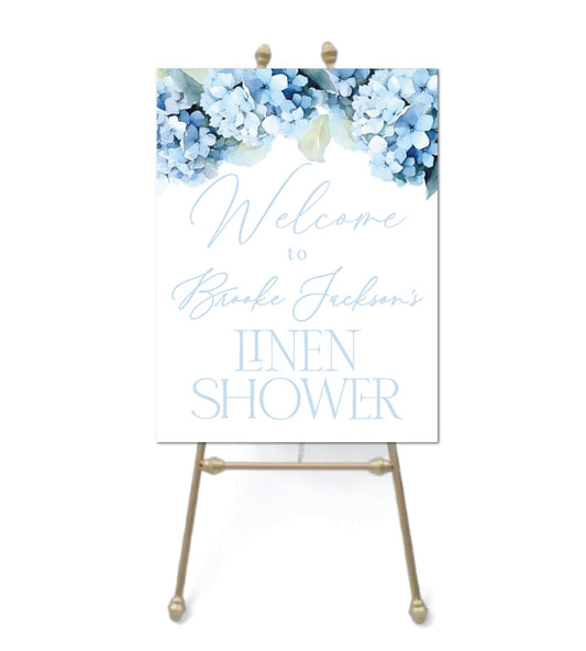 Blue Hydrangea Foam Board Sign