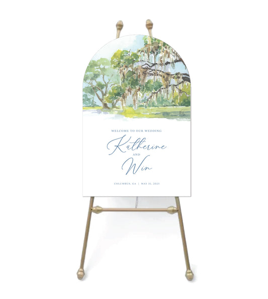 Live Oak Arched Foam Board Sign