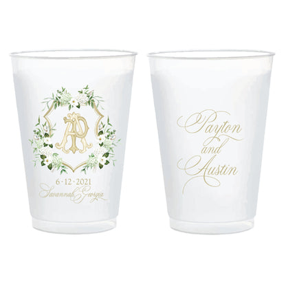 Monogram Crest Wedding Invitation