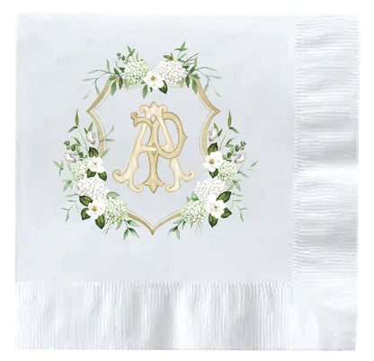 Monogram Crest Wedding Invitation