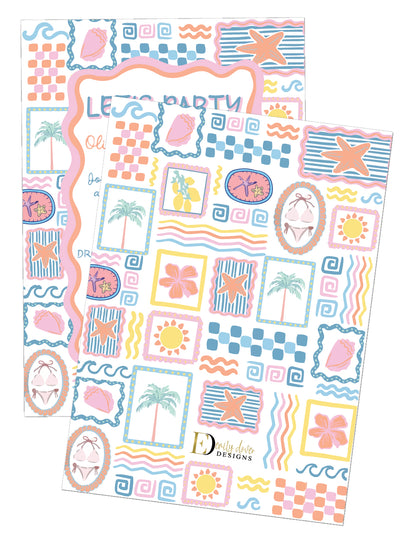🐚 Whimsical Coastal Birthday Invitation