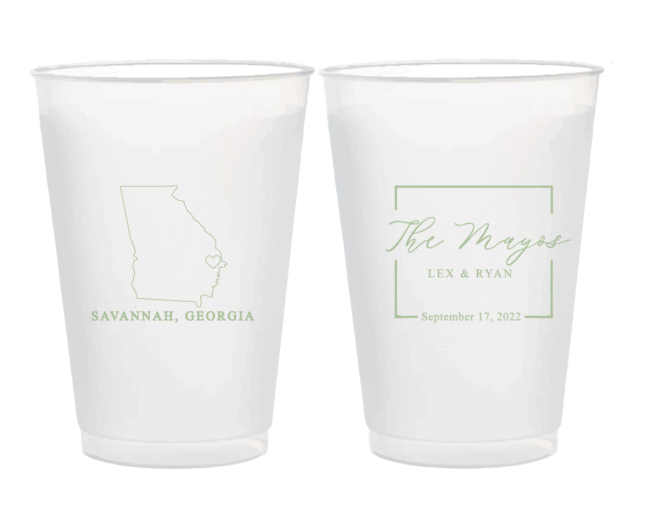 City State 16oz frosted cups