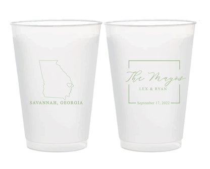 City State 16oz frosted cups