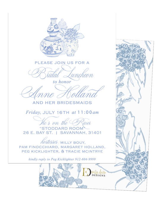 Chinoiserie Bridesmaid Luncheon Invitation