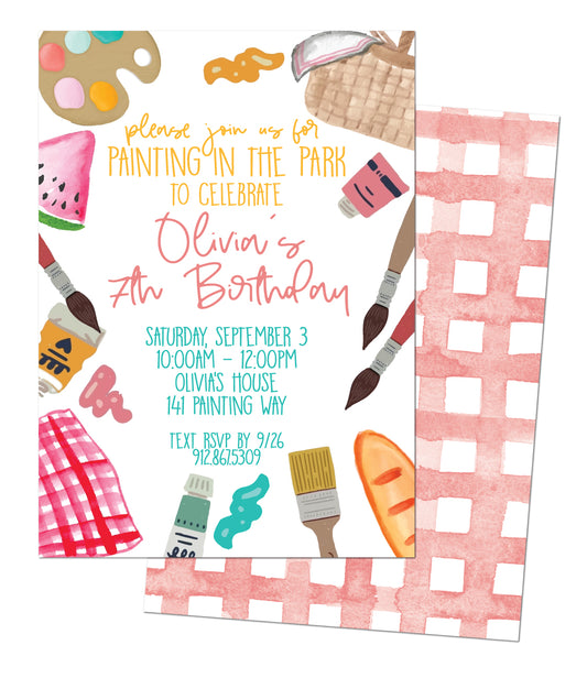 🎨Painting Birthday Invitation